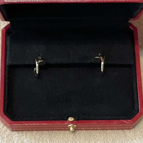 CARTIER Juste Un Clou 18k RG Earrings - Picture 2 of 10
